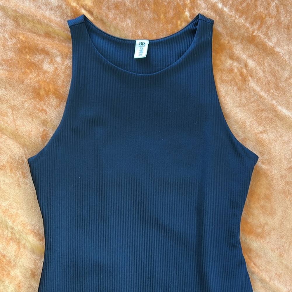 bp Black Ribbed Bodysuit